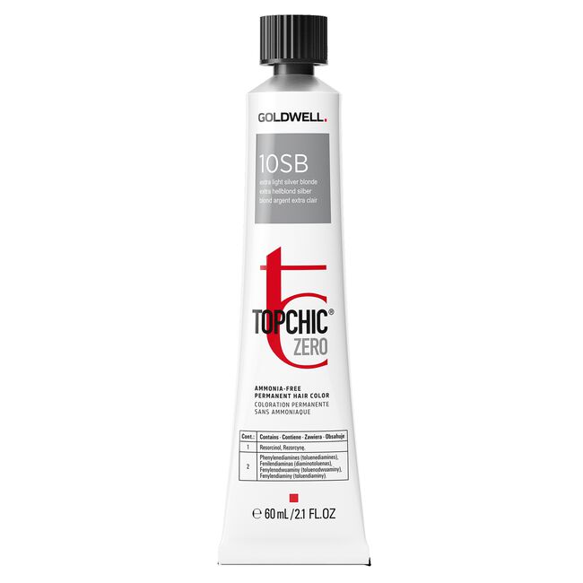 Goldwell Topchic Zero Ammonia-Free Permanent Hair Color - 10SB Extra Light Silver Blonde